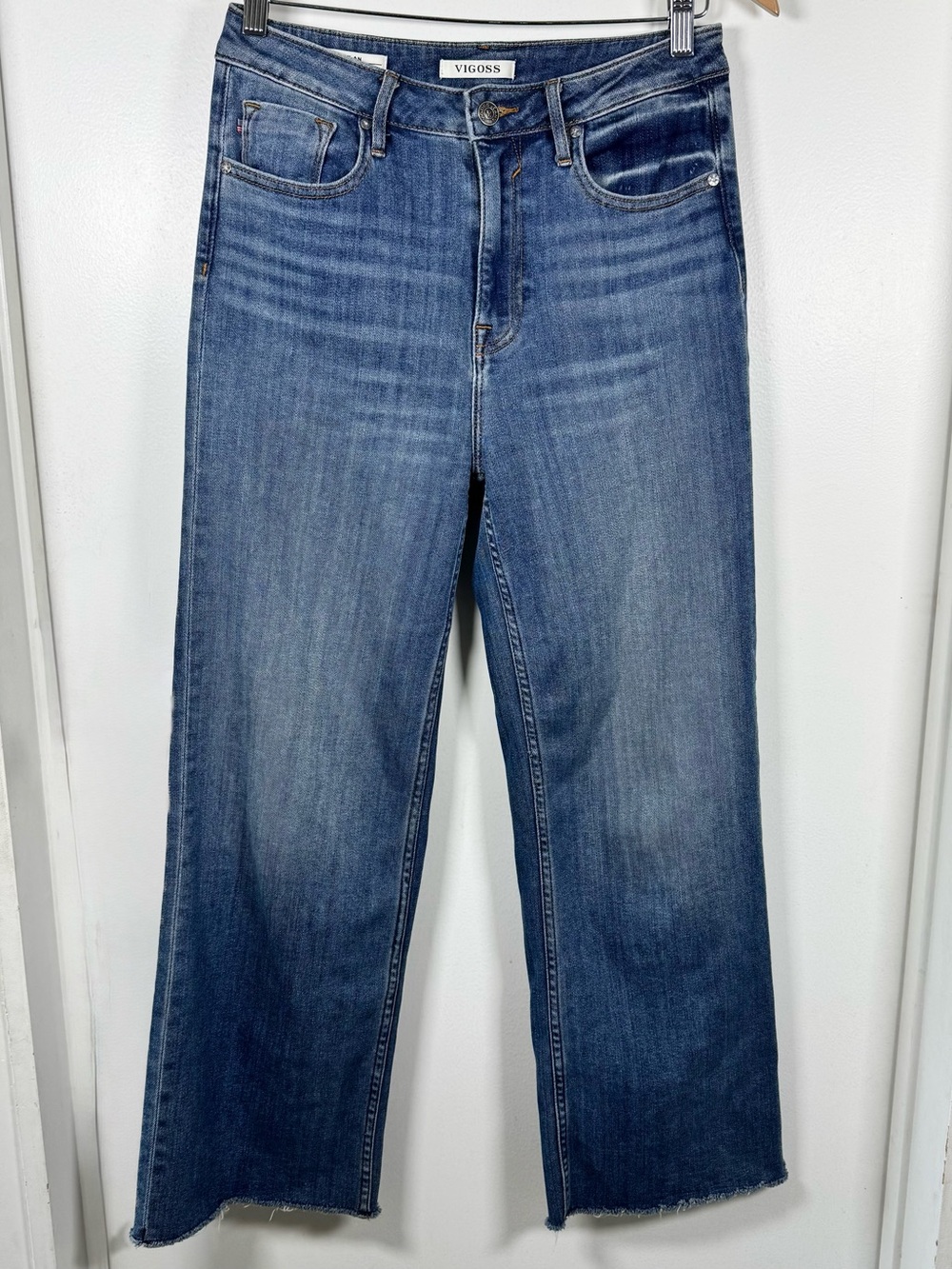 Vigoss Dylan Wide Leg Jeans medium wash denim Women’s 27 High Rise Nordstrom EUC